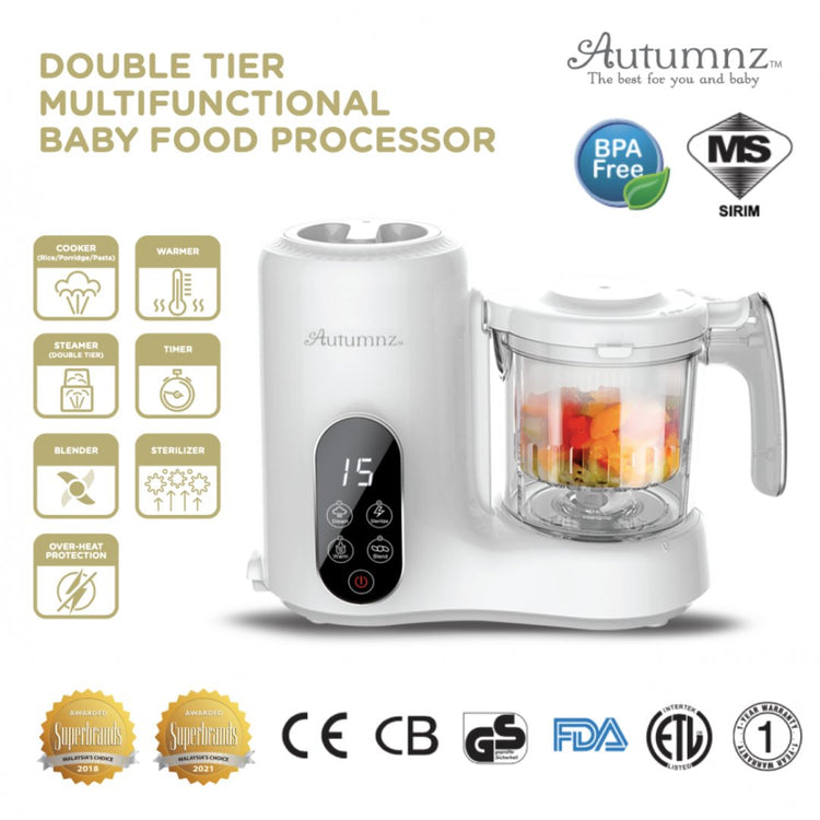 AUTUMNZ Double Tier Multifunctional Baby Food Processor