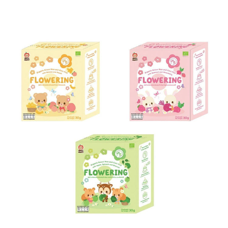 Apple Monkey Flowering Organic Brown Rice Puff (30g)