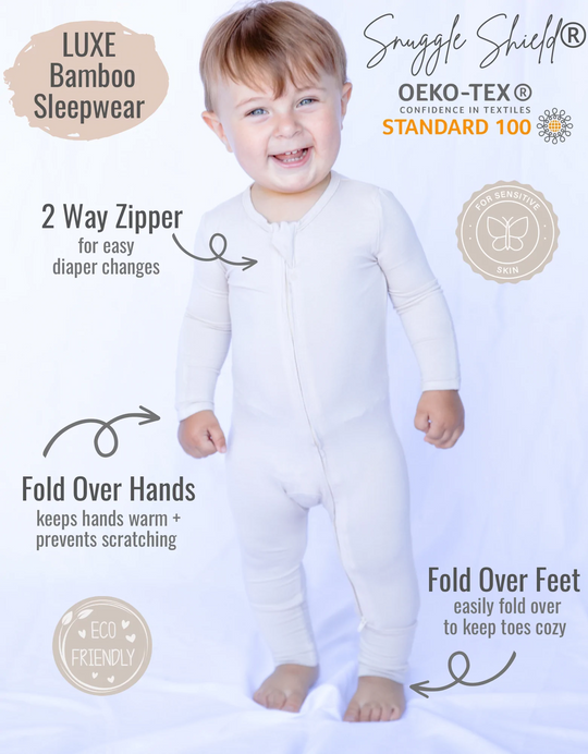 Snuggle Shield Luxe Bamboo Footless Romper