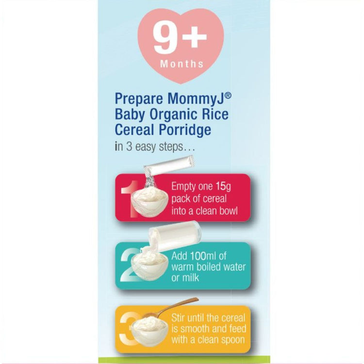 MommyJ Organic Rice Cereal Porridge 120g (6m+)