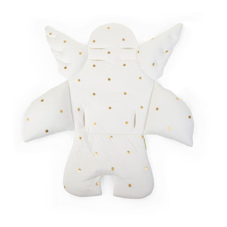 Childhome Angel Universal Seat Cushion - Jersey/Gold Dots