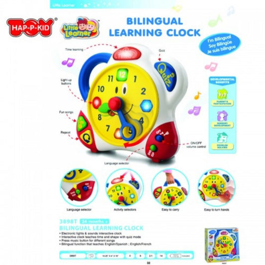 Hap-P-Kid Little Learner Bilingual Learning Clock (2y+)