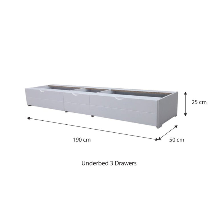 [PRE-ORDER] Snoozeland Huckleberry Super Single over Queen Bunk Bed with Underbed 3 Drawers