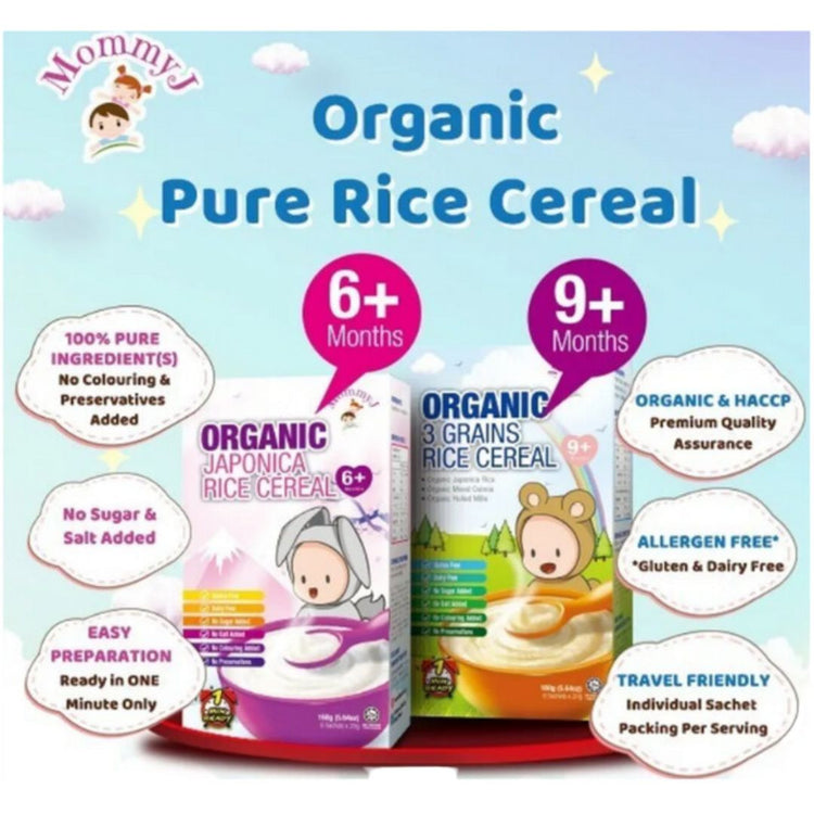 Mommy J Organic Rice Cereal Porridge 120g (6m+)
