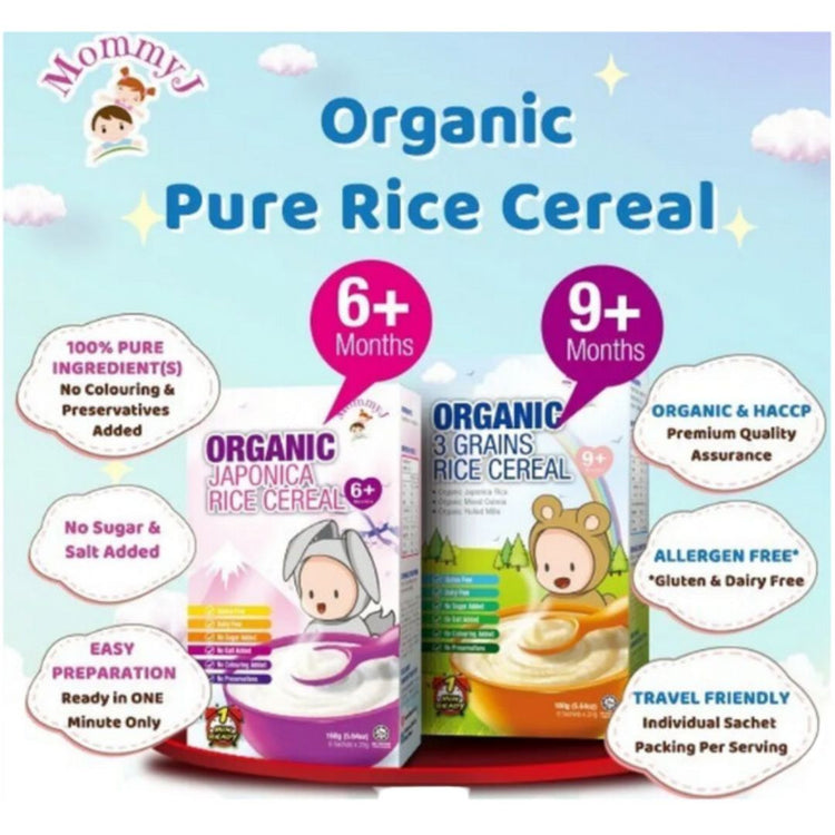 MommyJ Organic Rice Cereal Porridge 120g (6m+)