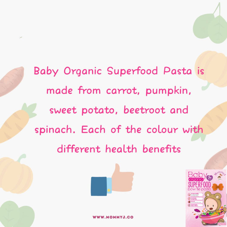 MommyJ Baby Organic Superfood Bow Tie Pasta 240g (7m+)
