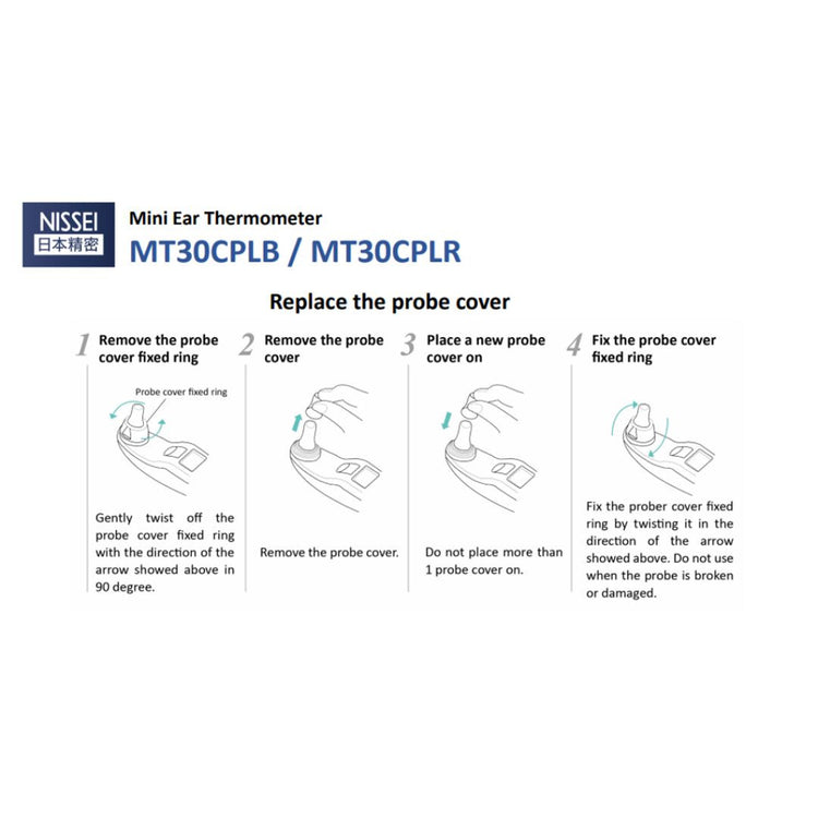 NISSEI MINI EAR THERMOMETER BLUE