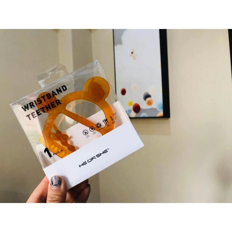 He or She Antibacterial Wristband Teether
