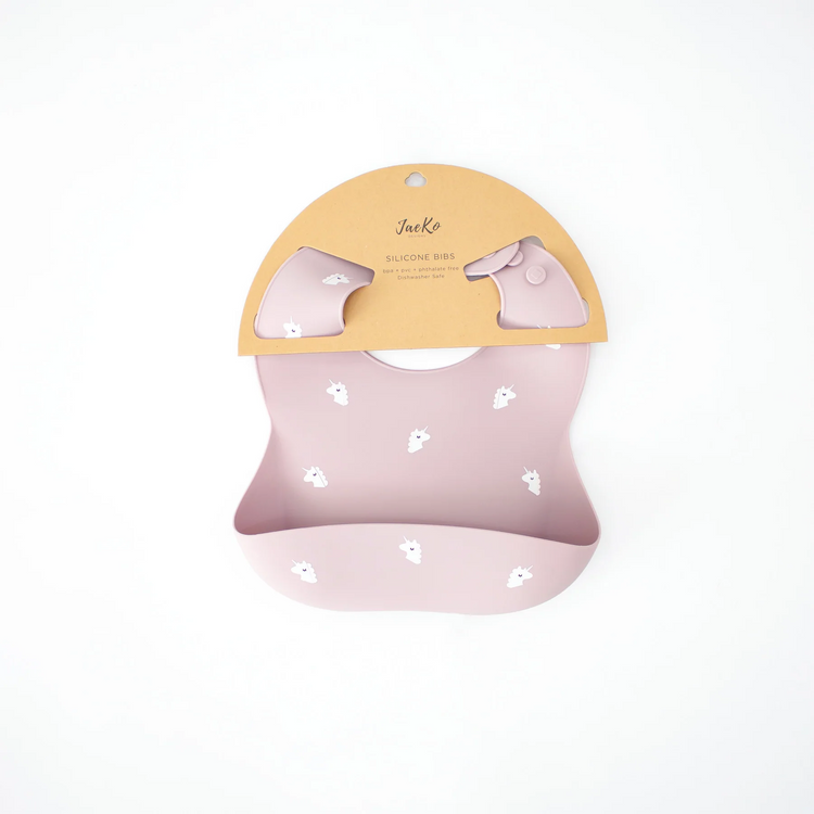 Jae Ko Silicone Bibs (Sage Green / Little Dino / Unicorn)