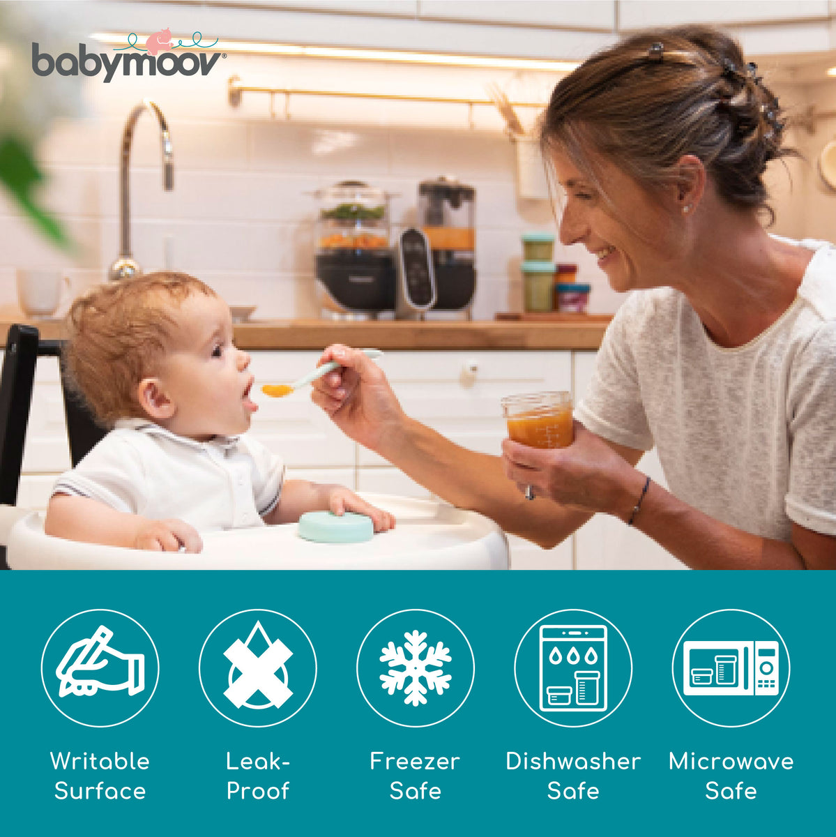 Babymoov Babybols Glass Food Container 220ml (4 pcs) –