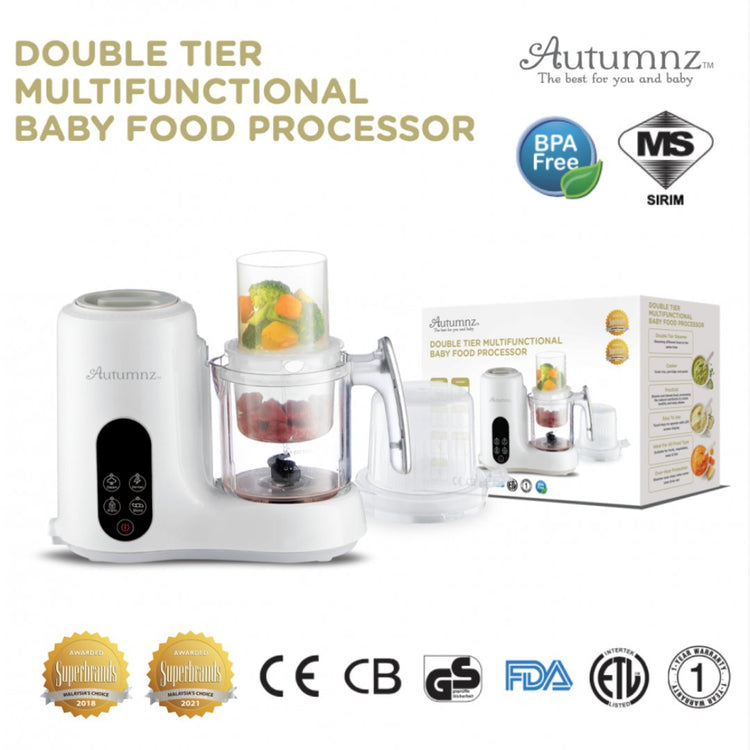 AUTUMNZ Double Tier Multifunctional Baby Food Processor