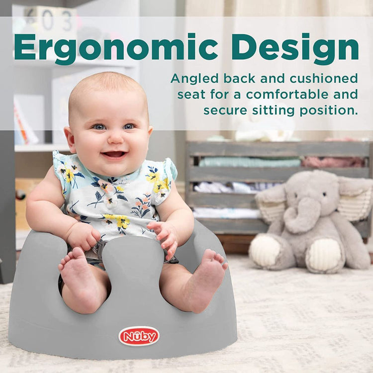 Nuby My Floor Seat with Tray - Grey (4m+)