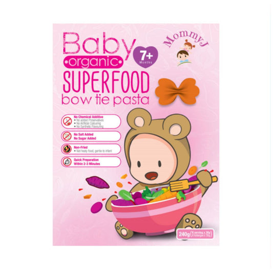 MommyJ Baby Organic Superfood Bow Tie Pasta 240g (7m+)