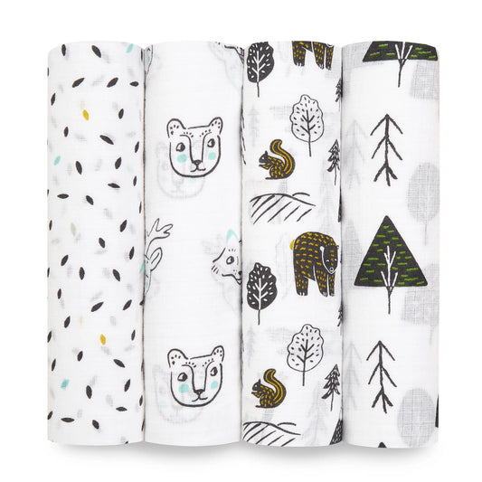 Aden + Anais Essentials Cotton Muslin Swaddle 4-pack