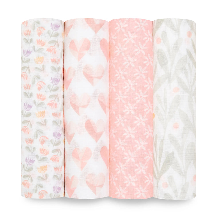 Aden + Anais Essentials Cotton Muslin Swaddle 4-pack