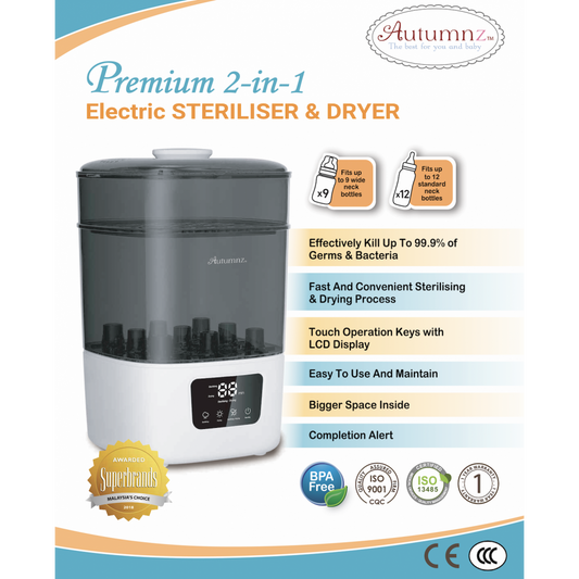 Autumnz Premium 2-In-1 Electric Steriliser & Dryer