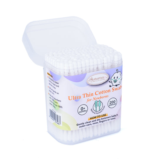 Autumnz Ultra Thin Cotton Swabs (0m+) (200pcs)