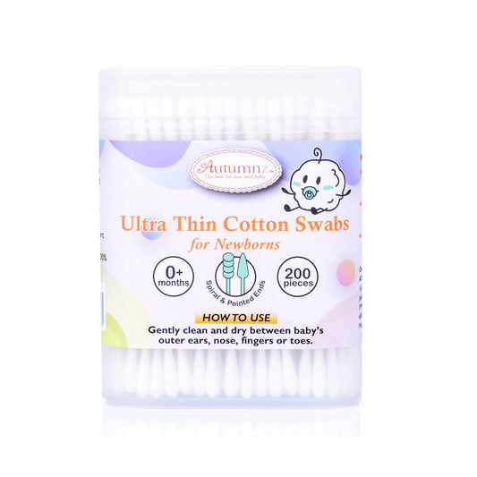 Autumnz Ultra Thin Cotton Swabs (0m+) (200pcs)
