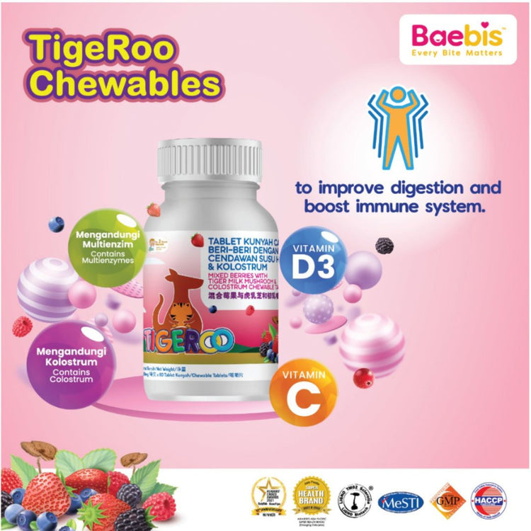 Baebis Tigeroo PowerGuard JR Vitamin Chewable Tablet