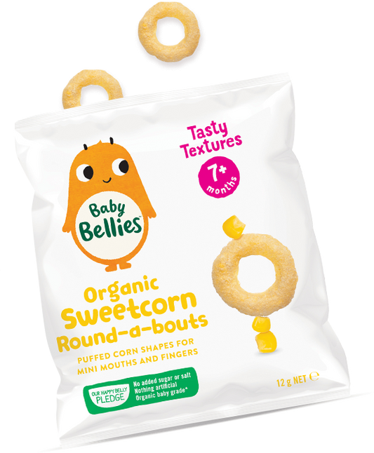 Baby Bellies Organic Sweet Corn Round-a-bouts (7m+) (12g)