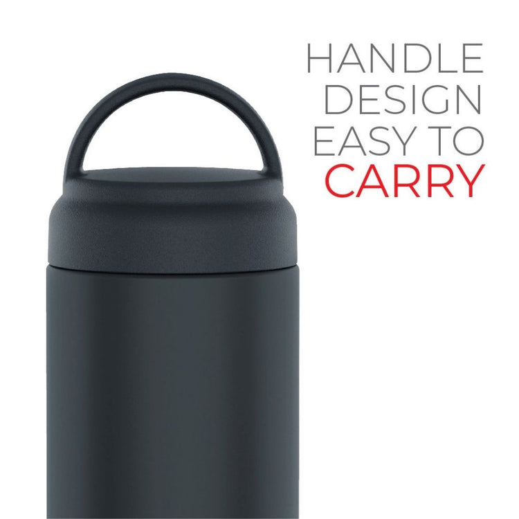 Peacock 600ml Stainless Steel Twist Bottle with Handle