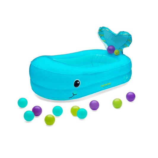 Infantino Topsy Turvy Whale Bubble Ball Inflatable Bath Tub