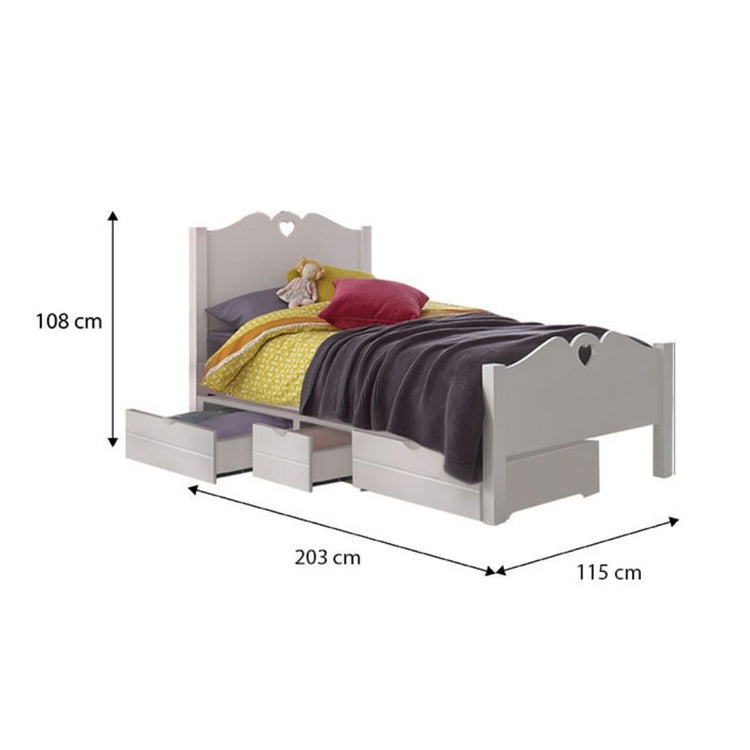 [Pre-Order] Snoozeland Holly Bedframe with Underbed 3 Drawers