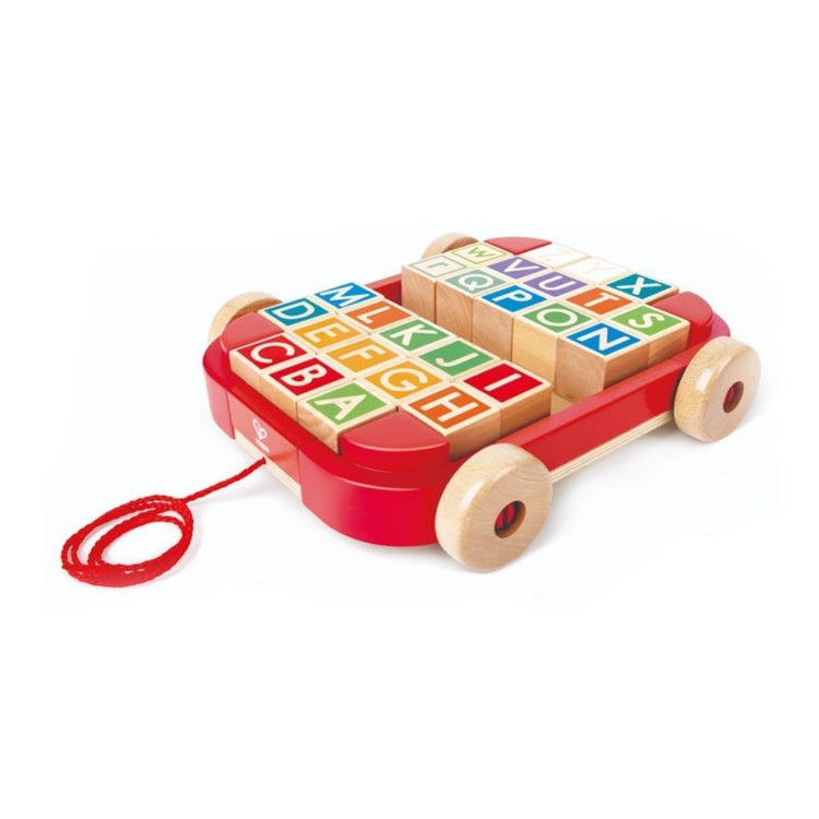 Hape Pull Along Cart With Blocks (2y+)
