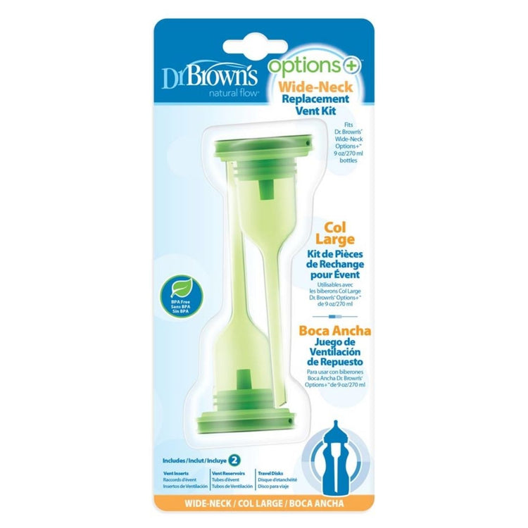 Dr Brown's Options+ Baby Bottle Replacement Vent Kit (2 Reservoirs, 2 Inserts)