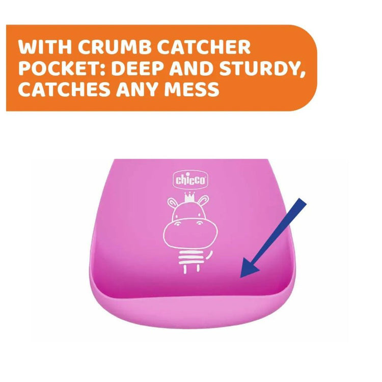 Chicco Easy Roll Silicone Bib With Crumble Catcher (6m+)