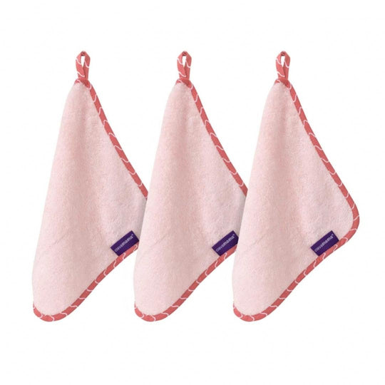 Clevamama Bamboo Baby Washcloth 3pcs (Coral)