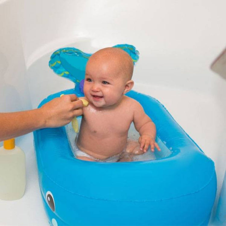 Infantino Topsy Turvy Whale Bubble Ball Inflatable Bath Tub