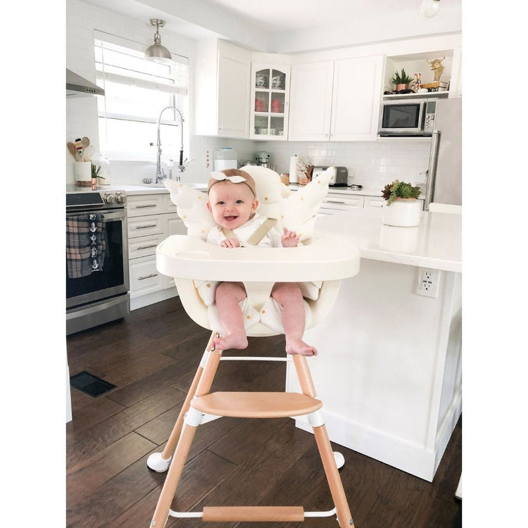 Childhome Angel Universal Seat Cushion - Jersey/Gold Dots