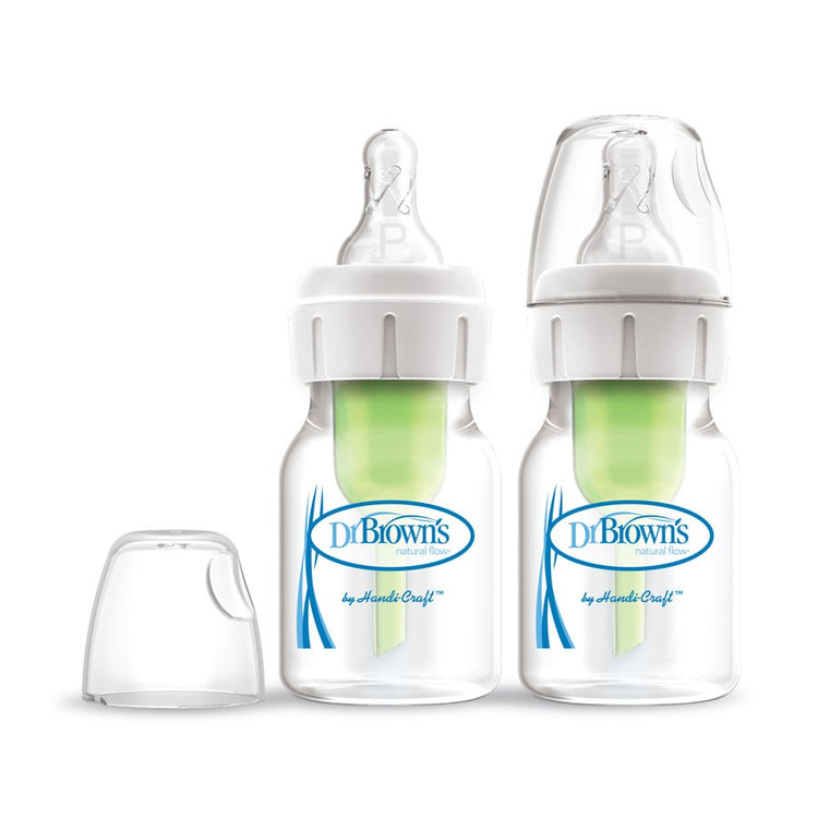 Dr Brown's Options+ PP Narrow Neck Bottles with Preemie Teat (2x60ml)(0m+)