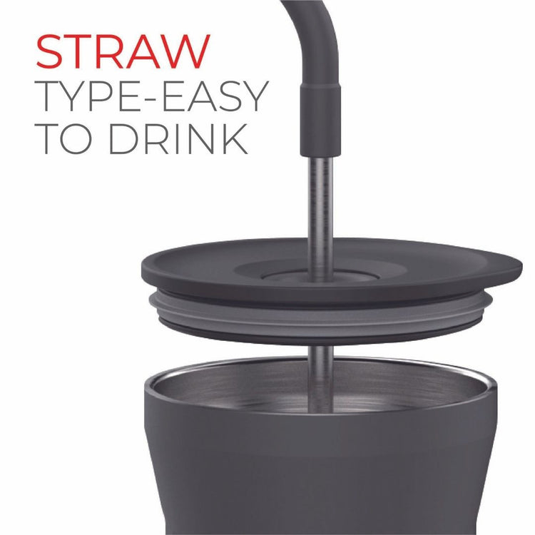 Peacock 450ml Stainless Steel Straw Tumbler