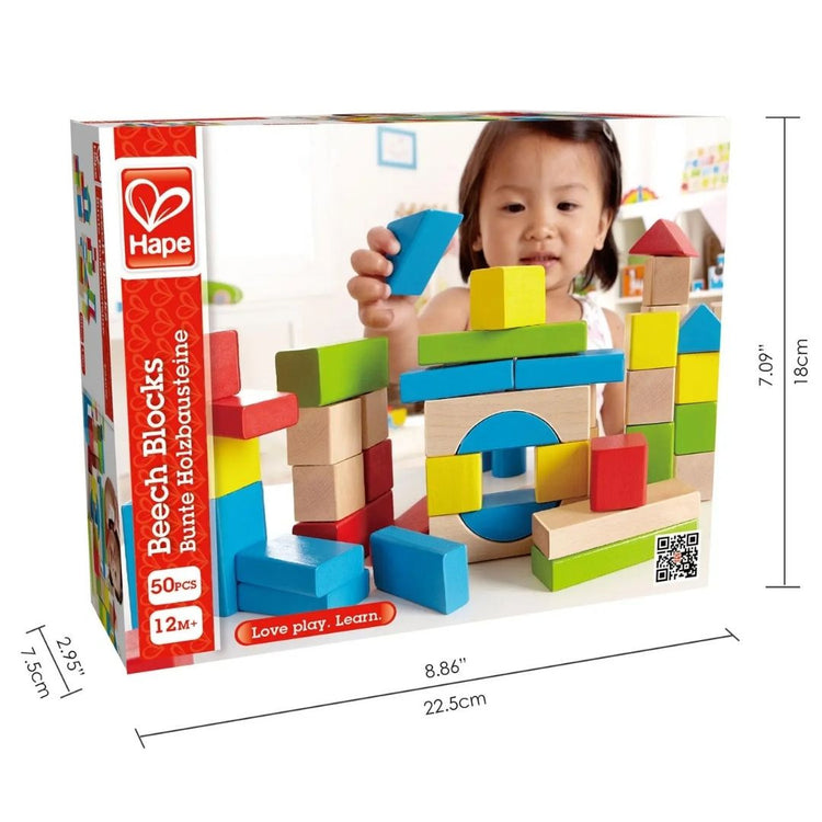 Hape Maple Wood Kids Building Blocks (12m+)