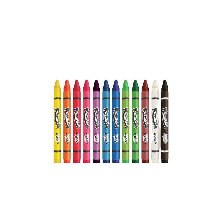 Kraftee 12ct Washable Crayons