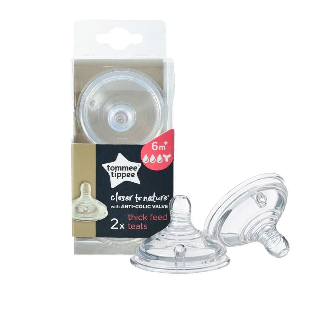 Tommee Tippee Closer to Nature Teats with Anti Colic Valve 6m
