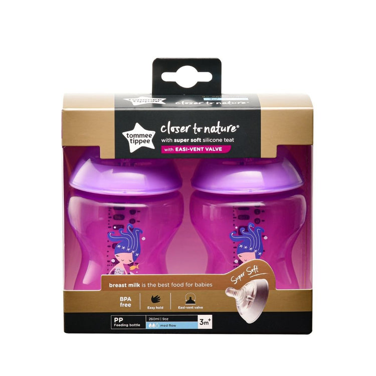Tommee Tippee Closer to Nature PP Tinted Feeding Bottle (260mlx2)