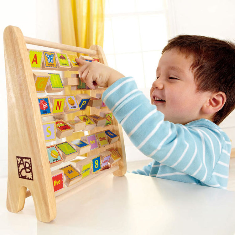 Hape Alphabet Abacus Wooden Counting Toy 3yrs+