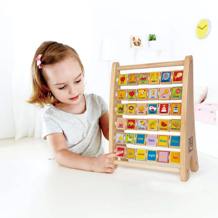 Hape Alphabet Abacus Wooden Counting Toy 3yrs+