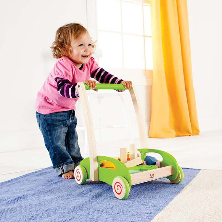 Hape Block & Roll Push & Pull Cart (12m+)