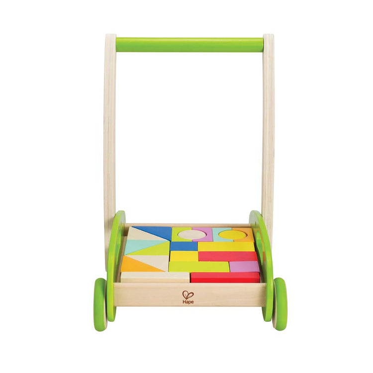 Hape Block & Roll Push & Pull Cart (12m+)