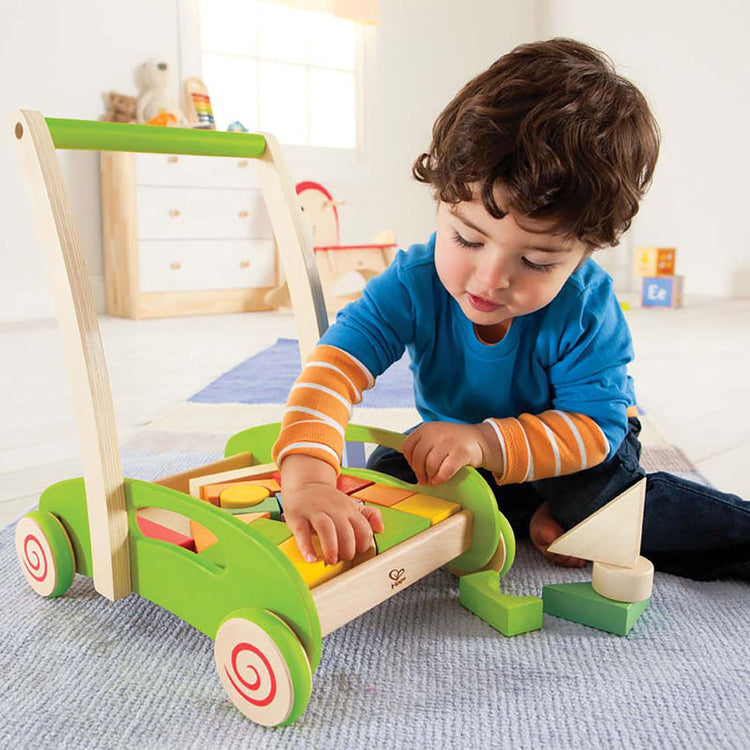 Hape Block & Roll Push & Pull Cart (12m+)