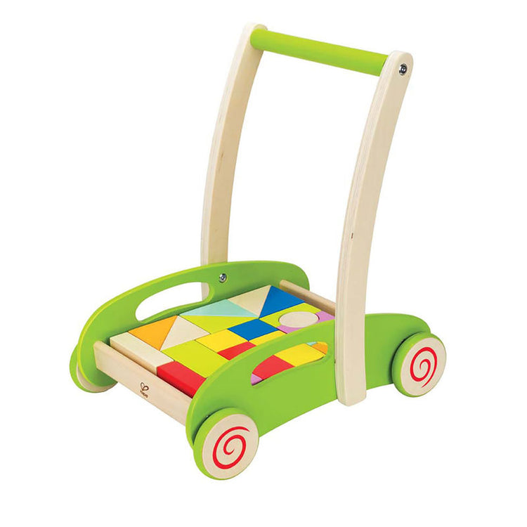 Hape Block & Roll Push & Pull Cart (12m+)