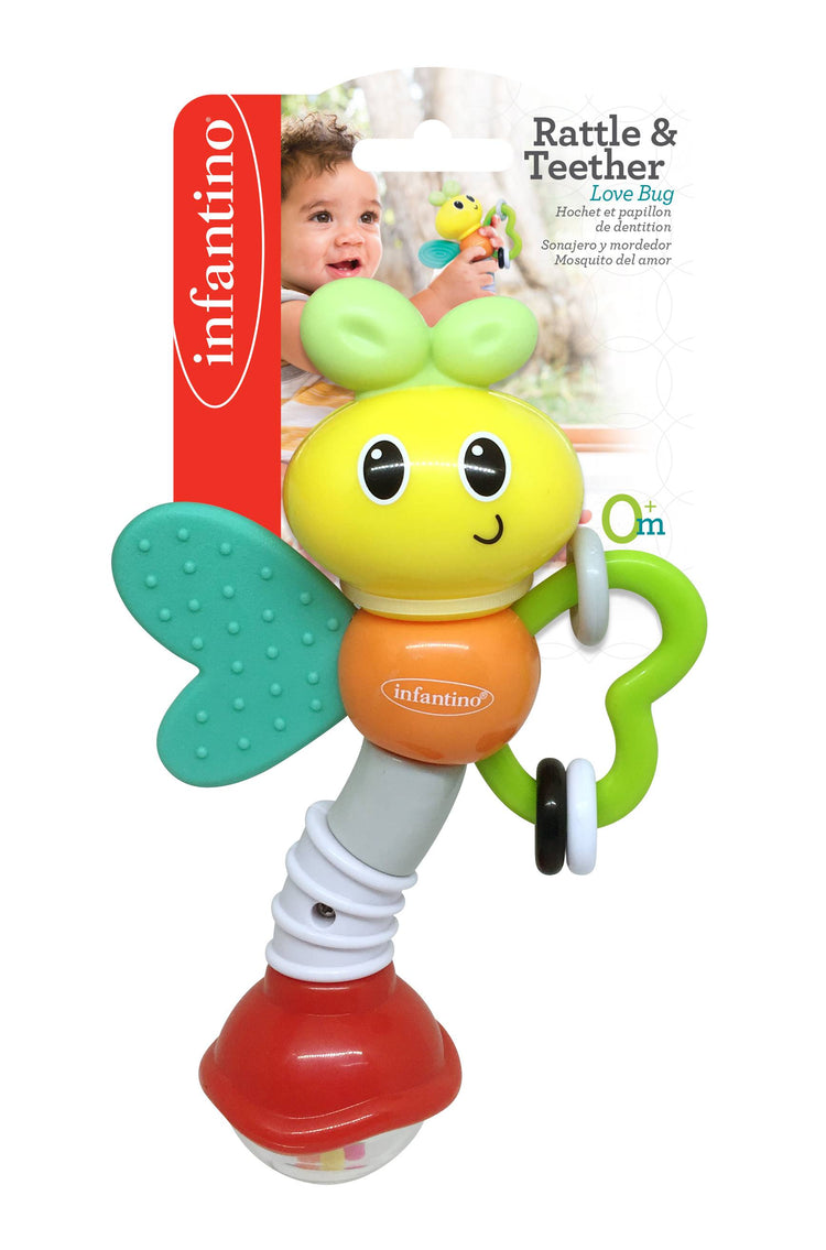 Infantino Rattle & Teether Love Bug (0m+)