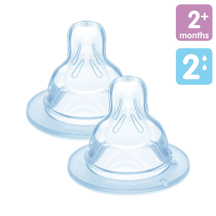 MAM Teats SkinSoft Silicone Nipples for Baby Bottles (2pcs)