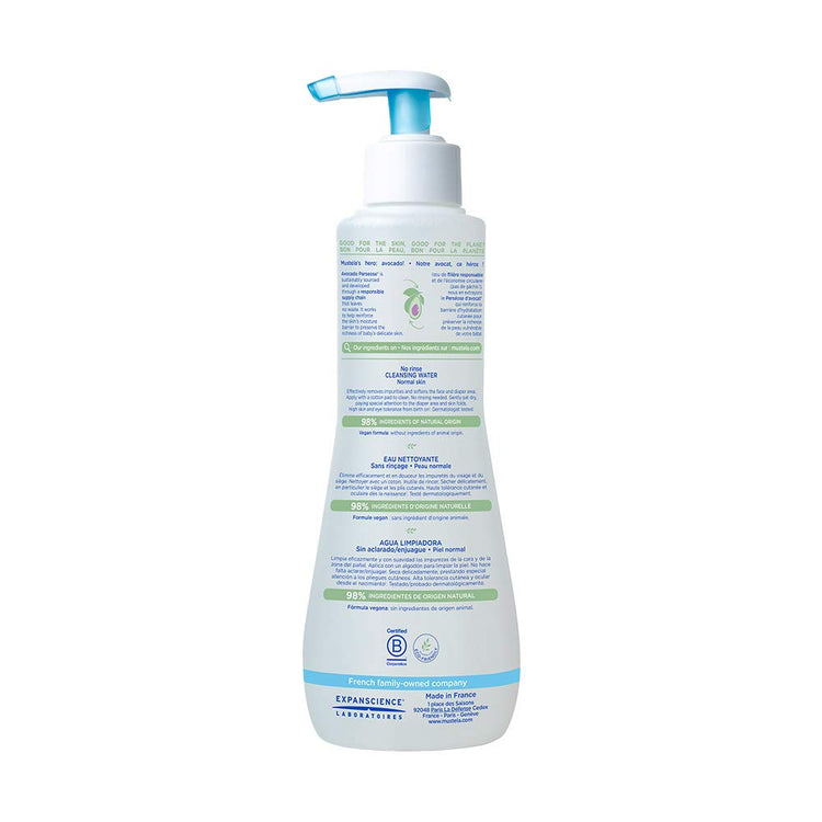 Mustela No-Rinse Cleansing Water With Organically Farmed Avocado for Normal Skin (300ml)