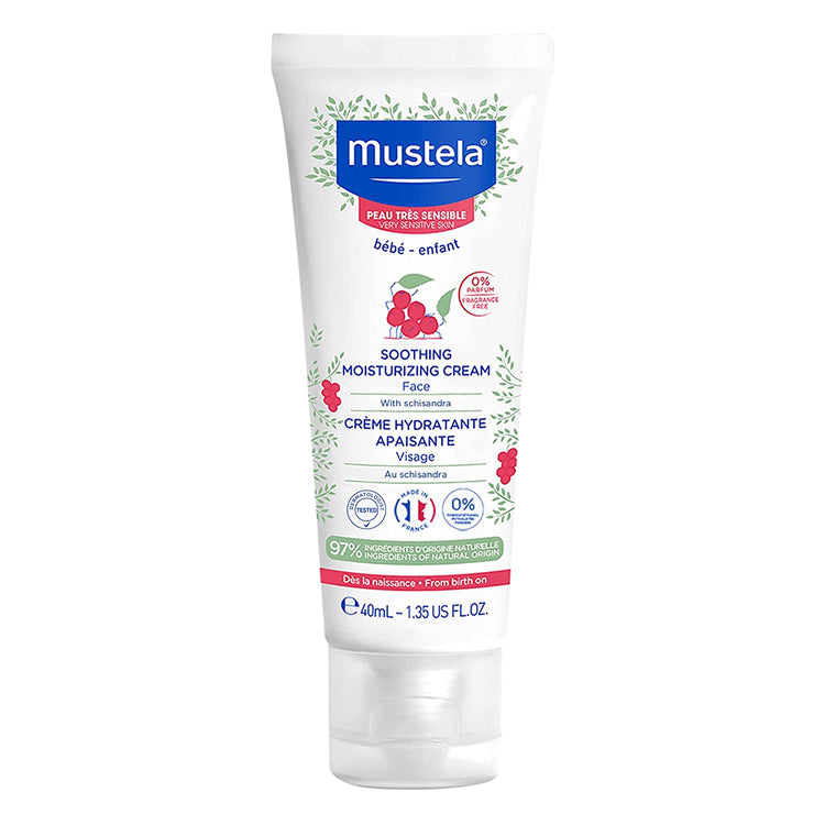 Mustela Soothing Moisturizing Cream Face With Organically Farmed Schisandra for Very Sensitive Skin (40ml)