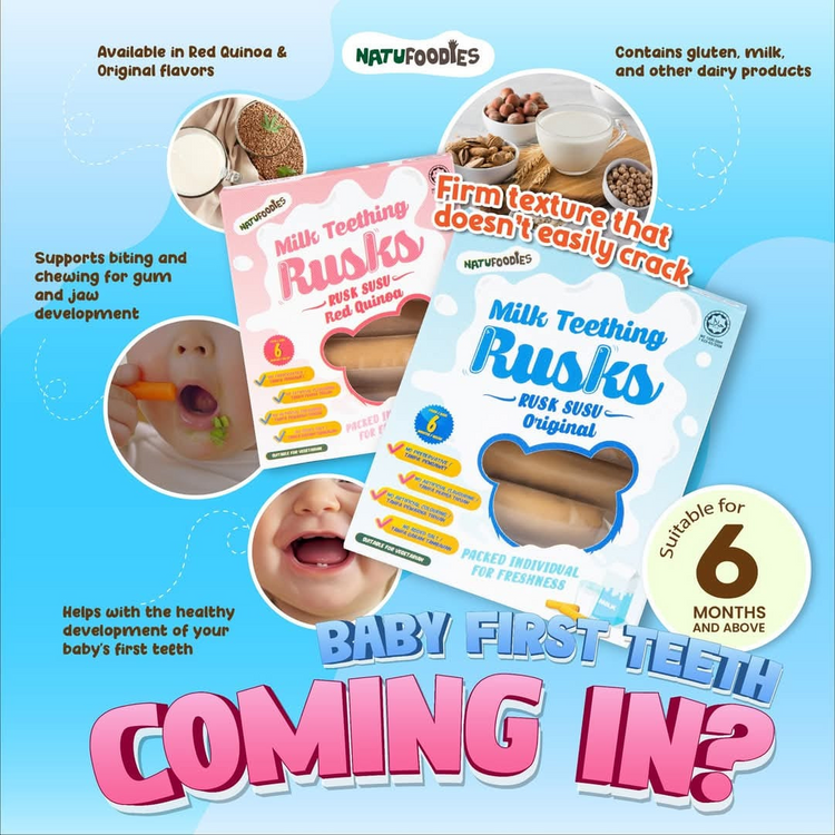 Natufoodies Milk Teething Rusks (84g) (6m+)